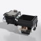 3D-Explosionsdarstellung der Hawkmatic HK-6 mit Brushless-Motor, Planetengetriebe, LCD-Steuerung, Sensorik und Injektorsystem.