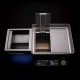 Gesamtansicht der Hawkmatic HK-6 elektrischen Zigarettenstopfmaschine mit modernem Design und automatischer Hülsenzuführung.